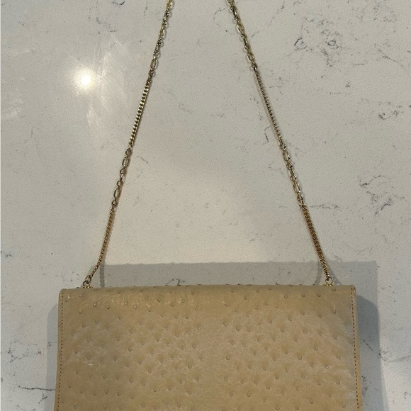 Vintage Corbeau Curio Genuine Ostrich Skin Clutch/Chain Purse. Great Condition - Picture 4 of 16